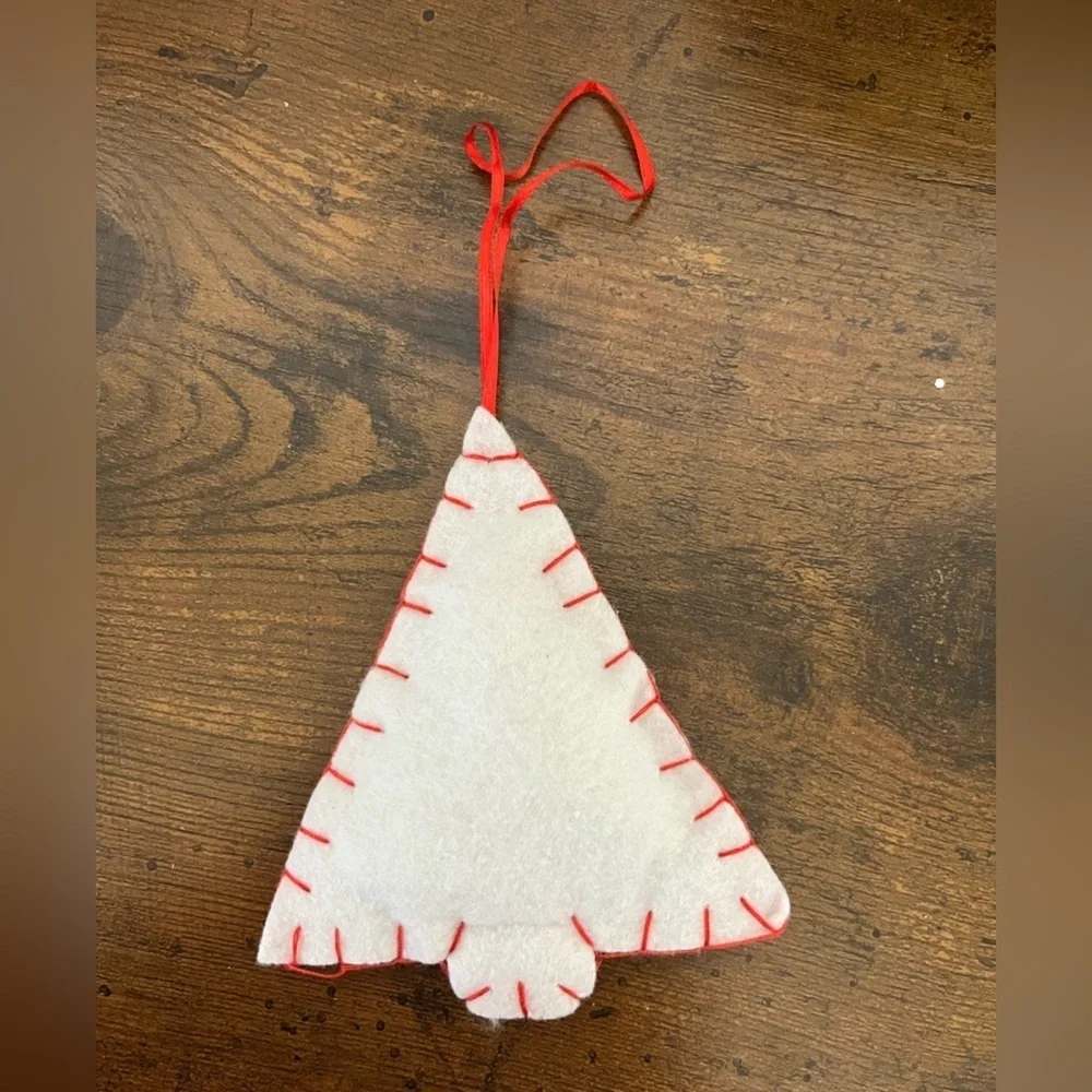 Felt Christmas Ornament. White Christmas Tree